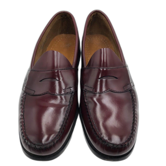 Weejuns GH Bass & Co Men's Burgundy Leather Slip On Penny Loafers 12D Preppy - Picture 7 of 12